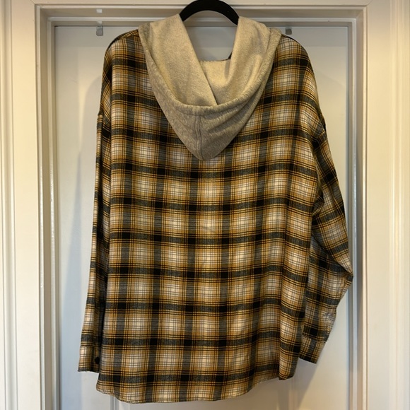 UO BDG Plaid Hoodie Size XL - Picture 7 of 10
